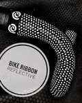 BIKERIBBON trak za krmilo - REFLECTIVE - črna