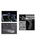 BIKERIBBON trak za krmilo - REFLECTIVE - črna