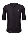 SANTINI Kolesarski dres s kratkimi rokavi - AERO RACE - črna