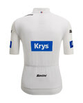 SANTINI Kolesarski dres s kratkimi rokavi - TDF FAN BEST YOUNG RIDER - bela