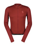SCOTT Kolesarski dres z dolgimi rokavi poletni - ENDURANCE 10 - bordo