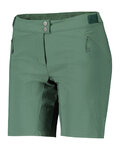 SCOTT Kolesarske kratke hlače brez naramnic - ENDURANCE LS/FIT W/PAD W - zelena