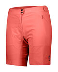 SCOTT Kolesarske kratke hlače brez naramnic - ENDURANCE LS/FIT W/PAD - rdeča