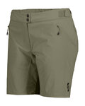 SCOTT Kolesarske kratke hlače brez naramnic - ENDURANCE LS/FIT W/PAD W - zelena