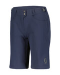 SCOTT Kolesarske kratke hlače brez naramnic - TRAIL FLOW W/PAD - modra