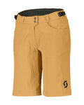 SCOTT Kolesarske kratke hlače brez naramnic - TRAIL FLOW W/PAD W - bež