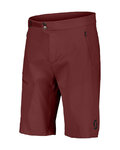 SCOTT Kolesarske kratke hlače brez naramnic - EXPLORAIR LIGHT - rdeča
