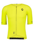 SCOTT Kolesarski dres s kratkimi rokavi - ULTIMATE GRAPHENE - rumena