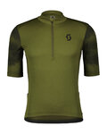 SCOTT Kolesarski dres s kratkimi rokavi - GRAVEL 10 - zelena