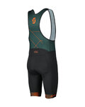 SCOTT Kolesarske kratke hlače z naramnicami - TEAM - zelena/črna