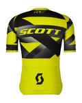SCOTT Kolesarski dres s kratkimi rokavi - PREMIUM CLIMBER - rumena/črna