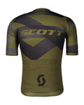 SCOTT Kolesarski dres s kratkimi rokavi - PREMIUM CLIMBER - zelena