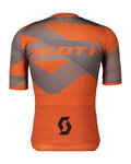 SCOTT Kolesarski dres s kratkimi rokavi - PREMIUM CLIMBER - oranžna