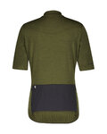 SCOTT Kolesarski dres s kratkimi rokavi - GRAVEL MERINO - zelena