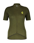 SCOTT Kolesarski dres s kratkimi rokavi - GRAVEL MERINO - zelena