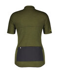 SCOTT Kolesarski dres s kratkimi rokavi - GRAVEL MERINO - zelena