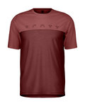 SCOTT Kolesarska  majica s kratkimi rokavi - DEFINED MERINO SS - rdeča