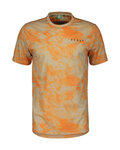SCOTT Kolesarska  majica s kratkimi rokavi - DRI TIE DYE - bež/oranžna