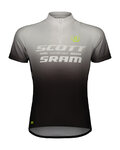 SCOTT Kolesarski dres s kratkimi rokavi - SCOTT-SRAM PRO - črna/bela