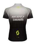 SCOTT Kolesarski dres s kratkimi rokavi - SCOTT-SRAM PRO - črna/bela