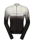 SCOTT Kolesarski dres z dolgimi rokavi poletni - SCOTT-SRAM PRO - črna/bela