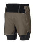 SCOTT Kolesarske kratke hlače brez naramnic - HYBRID ENDURANCE TECH - siva/črna