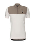 SCOTT Kolesarski dres s kratkimi rokavi - ENDURANCE LT - bela/siva