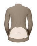 SCOTT Kolesarski dres z dolgimi rokavi poletni - ENDURANCE W - bež/bela