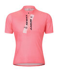SCOTT Kolesarski dres s kratkimi rokavi - JUNIOR - rožnata/bela