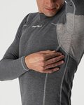 CASTELLI Kolesarska  majica z dolgimi rokavi - FLANDERS WARM - siva
