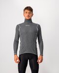 CASTELLI Kolesarska  majica z dolgimi rokavi - FLANDERS WARM NECK - siva