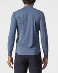 CASTELLI Kolesarska  majica z dolgimi rokavi - TECH 2 HENLEY - modra