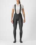 CASTELLI Kolesarske dolge hlače z naramnicami - SEMIFREDDO W DT - črna