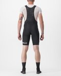 CASTELLI Kolesarske kratke hlače z naramnicami - PREMIO BLACK LTD EDITION - črna/bela