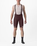 CASTELLI Kolesarske kratke hlače z naramnicami - FREE AERO RC CLASSIC - bordo/bela