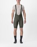 CASTELLI Kolesarske kratke hlače z naramnicami - UNLIMITED CARGO - zelena