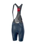 CASTELLI Kolesarske kratke hlače z naramnicami - FREE AERO 4 W - modra