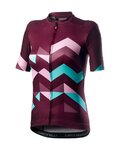 CASTELLI Kolesarski dres s kratkimi rokavi - UNLIMITED W - bordo