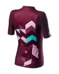 CASTELLI Kolesarski dres s kratkimi rokavi - UNLIMITED W - bordo