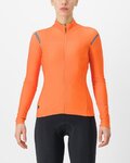 CASTELLI Kolesarski dres z dolgimi rokavi zimski - TUTTO NANO RoS W - oranžna