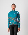 CASTELLI Kolesarski dres z dolgimi rokavi zimski - DIAGONAL - modra