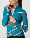 CASTELLI Kolesarski dres z dolgimi rokavi zimski - DIAGONAL - modra