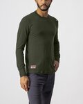 CASTELLI Kolesarska  majica z dolgimi rokavi - MERINO LS TEE - zelena