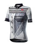 CASTELLI Kolesarski dres s kratkimi rokavi - ASTRATTA - bela/črna
