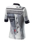 CASTELLI Kolesarski dres s kratkimi rokavi - ASTRATTA - bela/črna