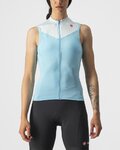 CASTELLI Kolesarski dres brez rokavov - SOLARIS - svetlo modra
