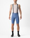 CASTELLI Kolesarske kratke hlače z naramnicami - FREE AERO RC - svetlo modra