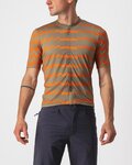 CASTELLI Kolesarski dres s kratkimi rokavi - UNLIMITED STERRATO - zelena/oranžna