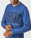 CASTELLI Kolesarski dres z dolgimi rokavi poletni - TRAIL TECH - modra
