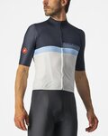 CASTELLI Kolesarski dres s kratkimi rokavi - A BLOCCO - modra/bela